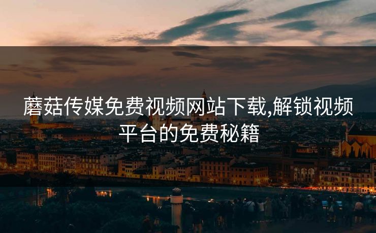 蘑菇传媒免费视频网站下载,解锁视频平台的免费秘籍