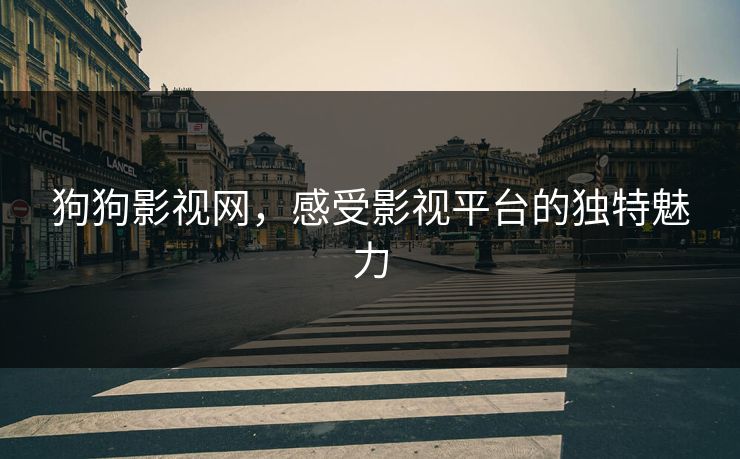狗狗影视网，感受影视平台的独特魅力